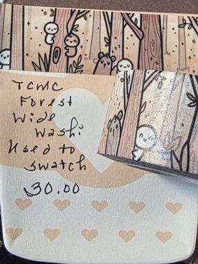 TCMC Forest Friends Wide Washi Tape - Neutral Brown & Cream
